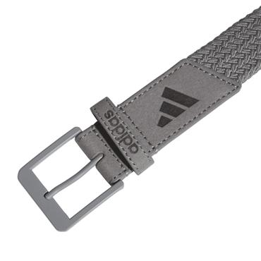 adidas Gents Braided Stretch Belt Medium/Large Grey 3