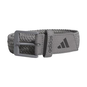 adidas Gents Braided Stretch Belt Medium/Large Grey 3