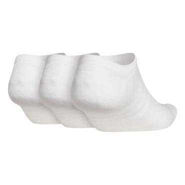 adidas Gents Perf 3 Pk No Show Ankle Socks 8.5 -11 White