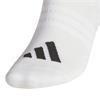 adidas Gents Perf 3 Pk No Show Ankle Socks 8.5 -11 White
