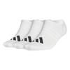 adidas Gents Perf 3 Pk No Show Ankle Socks 8.5 -11 White