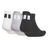 adidas Gents Perf 3 Pk Ankle Socks 8.5 -11 White/Light Grey Heather/Black