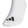 adidas Gents Perf 3 Pk Ankle Socks 8.5 -11 White/Light Grey Heather/Black