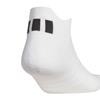 adidas Gents Perf 3 Pk Ankle Socks 8.5 -11 White/Light Grey Heather/Black