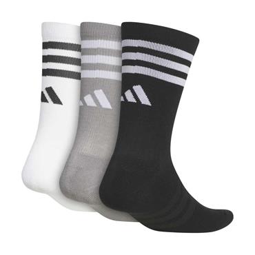 adidas Gents 3-Pairs Crew Sock 8.5 -11 Multicolour