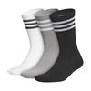 adidas Gents 3-Pairs Crew Sock 8.5 -11 Multicolour