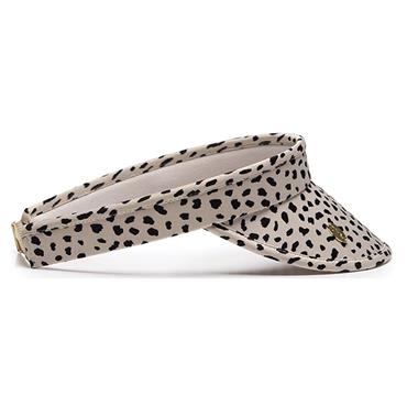Glenmuir Ladies Lexi Soft Peak Perf Visor  Linen/Black Cheetah