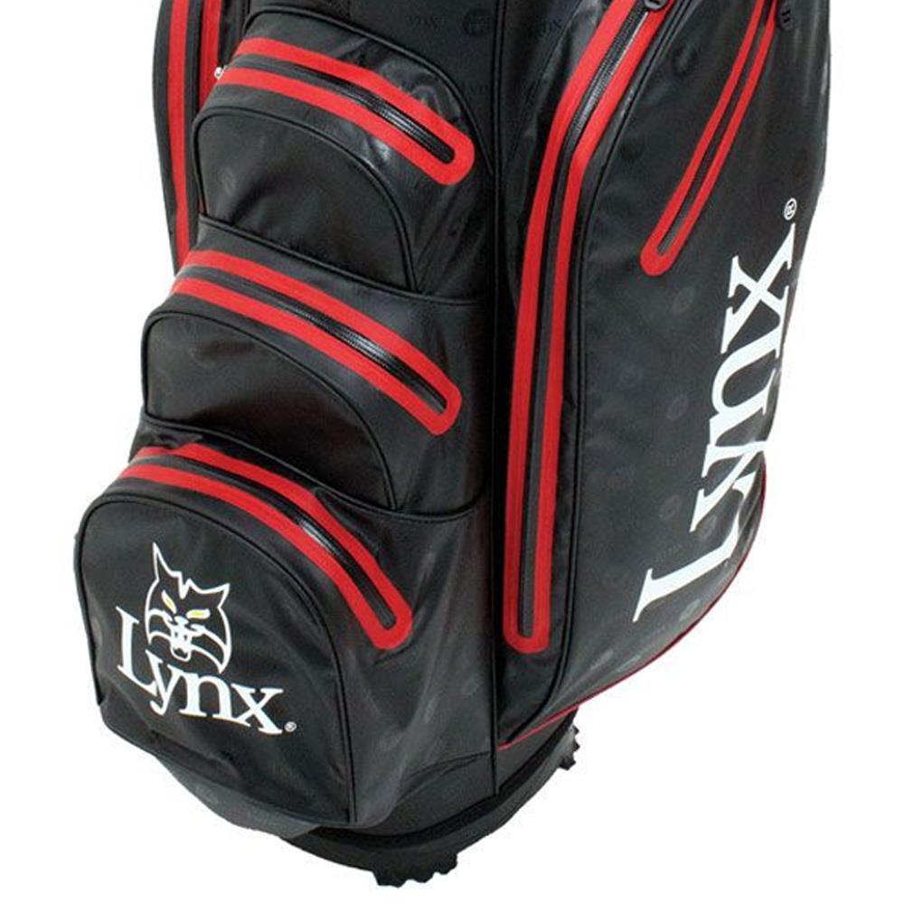 Lynx Prowler Waterproof Cart Bag Black Red Golf Store