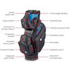 Motocaddy Pro Series Cart Bag  Black - Red