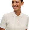 Rohnisch Ladies Classic Cable Polo Shirt Oatmeal