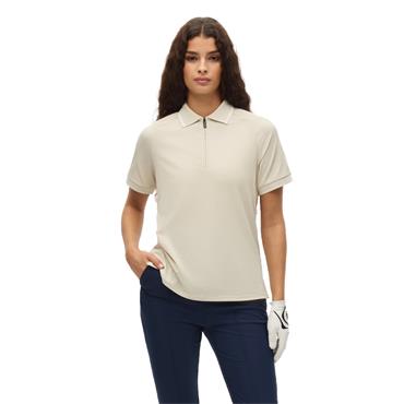 Rohnisch Ladies Rib Polo Shirt Oatmeal
