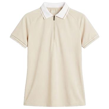 Rohnisch Ladies Rib Polo Shirt Oatmeal