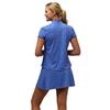 Zero Restriction Ladies Chole Cap Sleeve Zip Mock Neptune