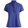 Zero Restriction Ladies Chole Cap Sleeve Zip Mock Neptune