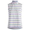 Zero Restriction Ladies Summer Sleeveless Polo Shirt Multi Stripe
