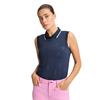 Rohnisch Ladies Deni Sleeveless Polo Shirt Navy