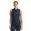 Rohnisch Ladies Nicky Sleeveless Polo Shirt Check Navy