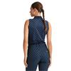 Rohnisch Ladies Nicky Sleeveless Polo Shirt Check Navy