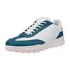 Ecco Ladies Golf Street Vibe Leather Waterproof Shoes Dark Petrol - White - Pale Lilac (61913)