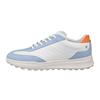 Ecco Ladies Golf Street Vibe Leather Waterproof Shoes Dusty Blue - White - Ibis (61923)