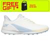 Skechers Ladies Slip-ins Waterproof: Pure Spikeless Shoes White - Light Blue