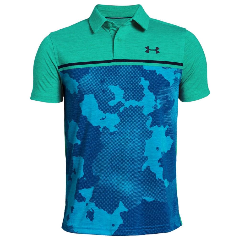 Under Armour Junior Boys Engineered Polo Shirt Green Golf Store