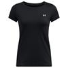 Under Armour Ladies HeatGear® Armour Short Sleeve Top Black - White (002)