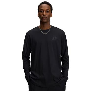 Under Armour Gents Sportstyle Left Chest Long Sleeve Black - Pitch Grey (002)