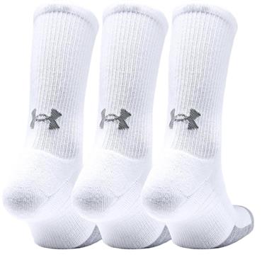 Under Armour Gents HeatGear® Crew 3-Pair Socks White (100)