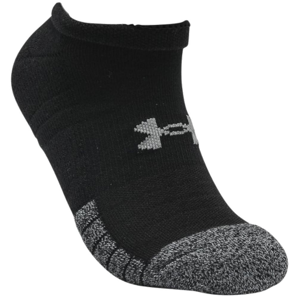Under Armour HeatGear No Show Socks 3Pack Black