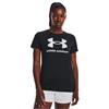 Under Armour Ladies Rival Logo T-Shirt Black (001)
