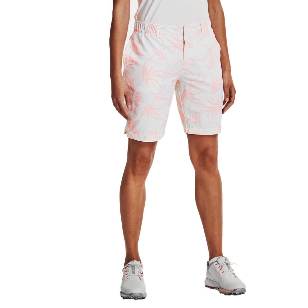 Under Armour Ladies Links Printed Shorts White 100