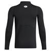 Under Armour Junior - Boys ColdGear® Mock Long Sleeve Black - White (001)