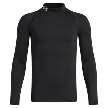 Under Armour Junior - Boys ColdGear® Mock Long Sleeve Black - White (001)