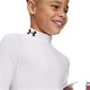 Under Armour Junior - Boys ColdGear® Mock Long Sleeve White - Black (100)