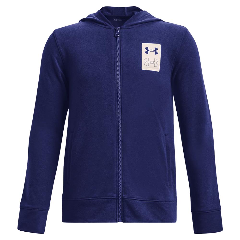 Under Armour Junior Boys Rival Terry FullZip Hoodie Bauhaus Blue (456)