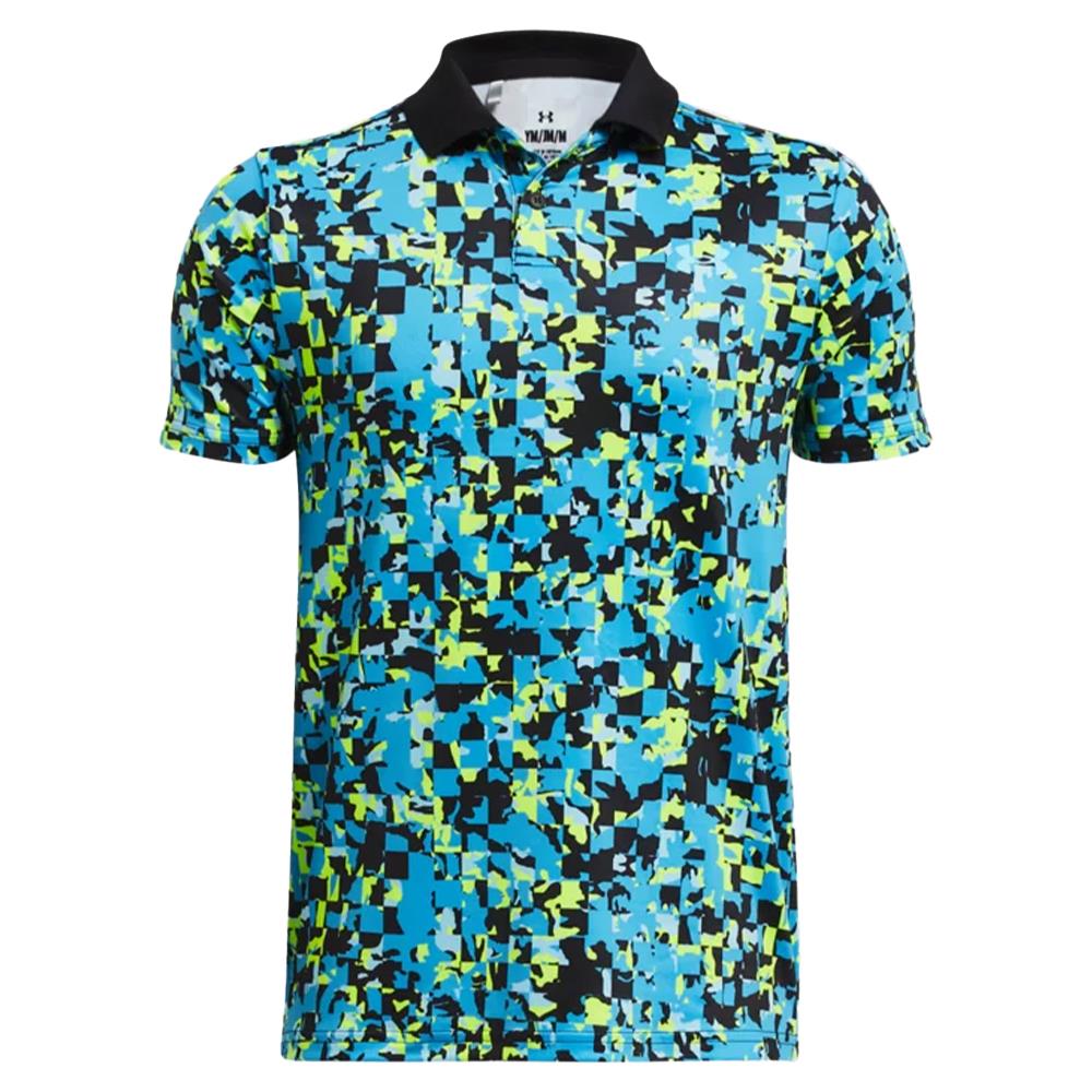 Under Armour Threadborne Kids Blue Polo Shirt main image 1