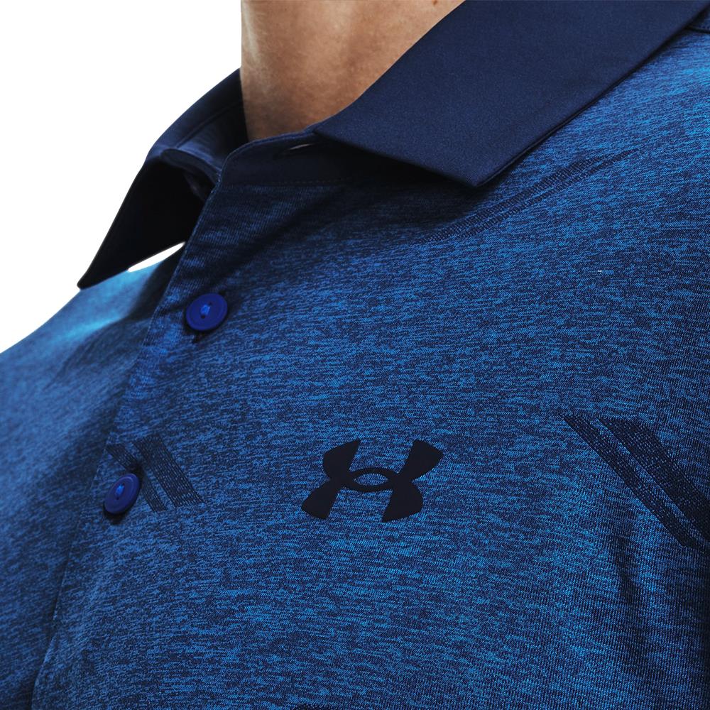 Under Armour Gents Playoff Deuces Jacquard Polo Shirt Blue Mirage (471)