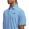 Under Armour Gents Playoff 3.0 Stripe Polo Shirt Blue Atlantis (402)