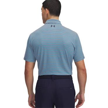 Under Armour Gents Playoff 3.0 Stripe Polo Shirt Ether Blue - Midnight Navy (452)