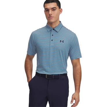 Under Armour Gents Playoff 3.0 Stripe Polo Shirt Ether Blue - Midnight Navy (452)