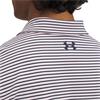 Under Armour Gents Playoff 3.0 Stripe Polo Shirt Prime Pink - Midnight Navy (648)