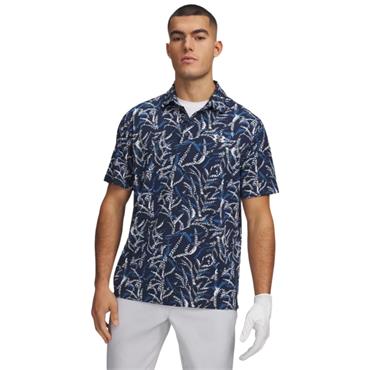 Under Armour Gents Playoff 3.0 Printed Polo Shirt Midnight Navy - Aegean Blue (430)