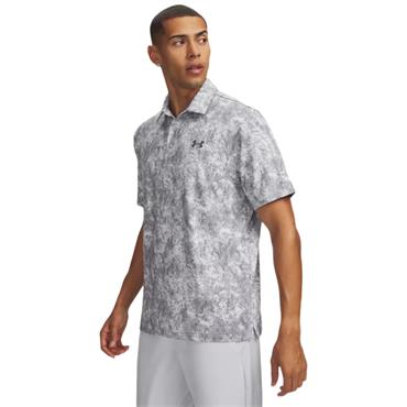 Under Armour Gents Playoff 3.0 Printed Polo Shirt Mod Grey - Steel - Castlerock (019)