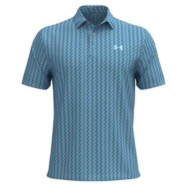 Under Armour Gents Playoff 3.0 Printed Polo Shirt Opal Blue - Midnight Navy (293)
