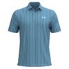 Under Armour Gents Playoff 3.0 Printed Polo Shirt Opal Blue - Midnight Navy (293)