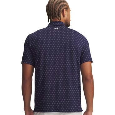 Under Armour Gents Playoff 3.0 Printed Polo Shirt Midnight (427)