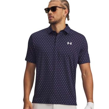 Under Armour Gents Playoff 3.0 Printed Polo Shirt Midnight (427)