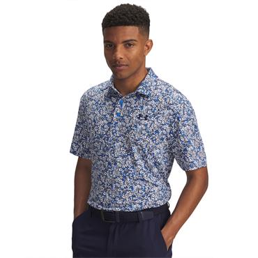 Under Armour Gents Playoff 3.0 Printed Polo Shirt Blue (402)