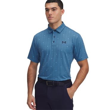 Under Armour Gents Playoff 3.0 Printed Polo Shirt Ether Blue (452)